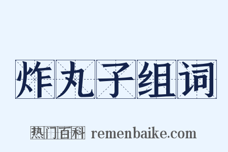 炸丸子组词是什么意思的图片